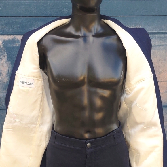 Robert Alan Men's Pure Cotton (2) Button Luxury Blazer - Picture 15 of 17